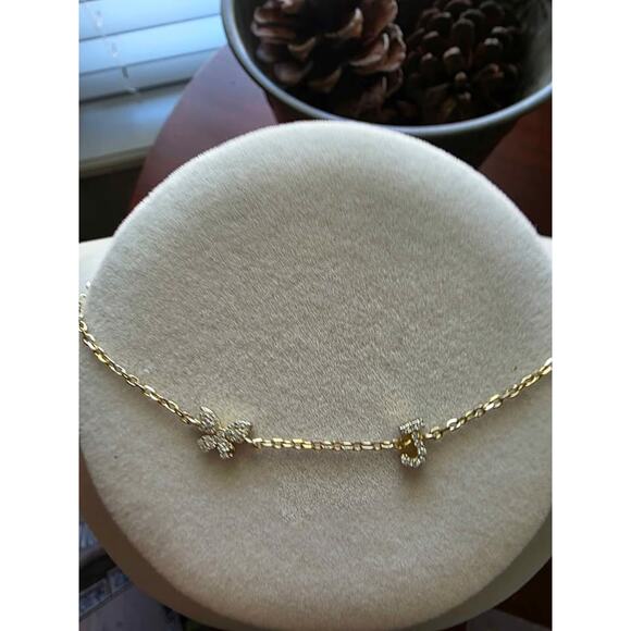 New Stainless-Steel Gold-Tone Butterfly and Initial "J" Bracelet from Macy's - Picture 1 of 3